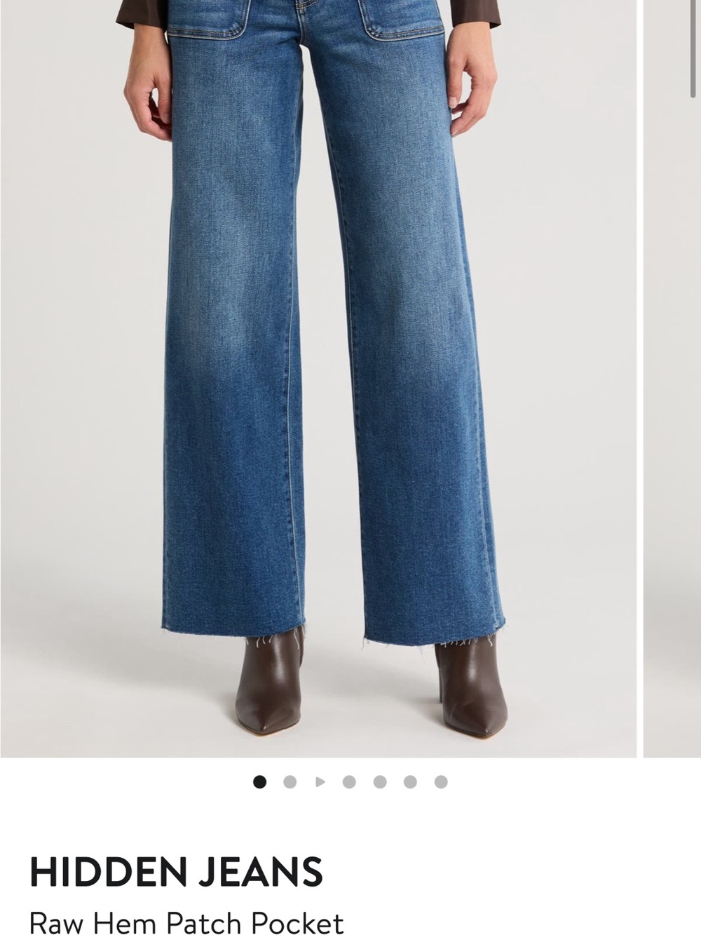 Hidden Jeans Women's Raw-Hem Wide-Leg Jeans - Blue